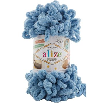 Alize 280 Puffy Orta Mavi 100 gr Örgü İpi