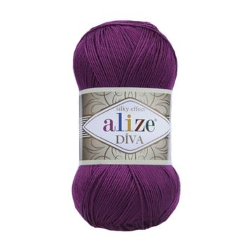 Alize 297 Mürdüm 5'li Diva El Örgü İpi