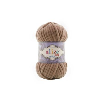 Alize 329 Tütün Velluto 100 gr El Örgü İpi