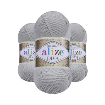 Alize 355 Gri Diva El Örgü İpi