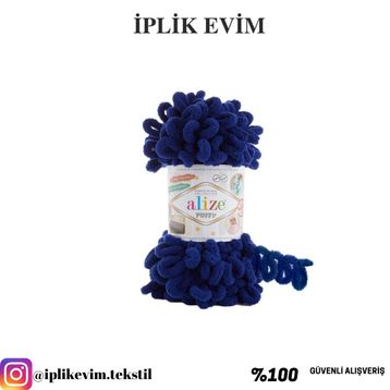 Alize 360 Gece Mavisi Puffy El Örgü İpi