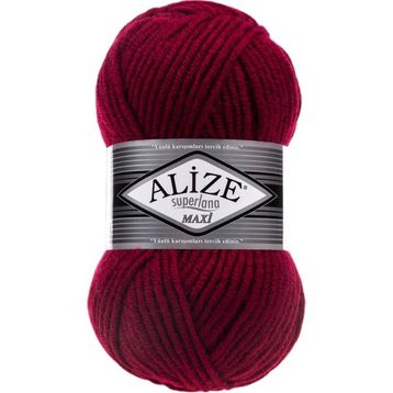 Alize 390 Vişne Superlana Maxi Örgü İpi