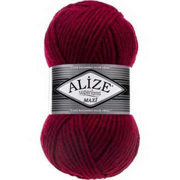 Alize 390 Vişne Superlana Maxi Örgü İpi