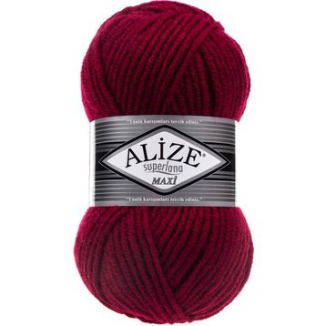 Alize 390 Vişne Superlana Maxi Örgü İpi