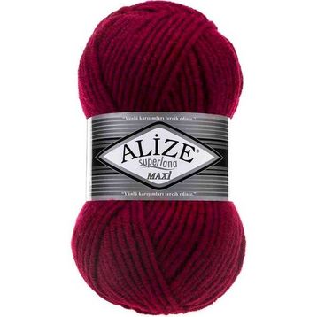 Alize 390 Vişne Superlana Maxi Örgü İpi