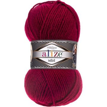 Alize 390 Vişne Superlana Maxi Örgü İpi