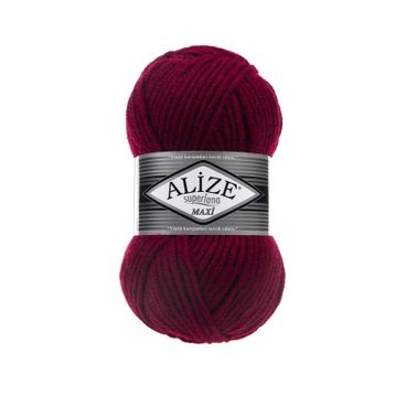 Alize 390 Vişne Superlana Maxi Örgü İpi