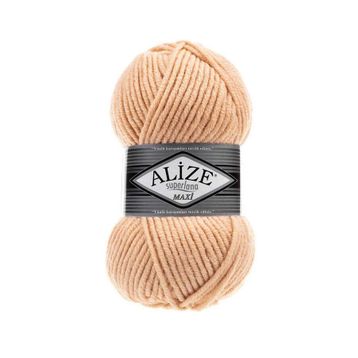 Alize 502 Krem Karamel Superlana Maxi El Örgü İpi
