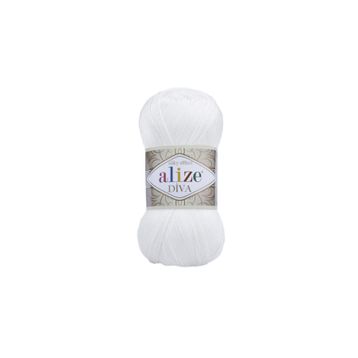 Alize 55 Beyaz 5'li Diva El Örgü İpi