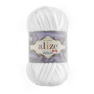 Alize 55 beyaz 5'li Velluto El Örgü İpi