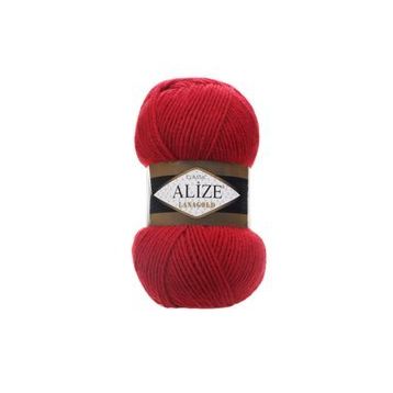 Alize 56 kırmızı 5'li Soft Plus El Örgü İpi