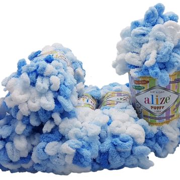 Alize 5865 Cam Yeşili 5'li Puffy Color El Örgü Ipi