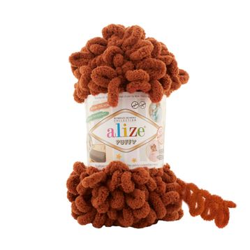 Alize 597 Tarçın 5'li Puffy 100 gr El Örgü İpi