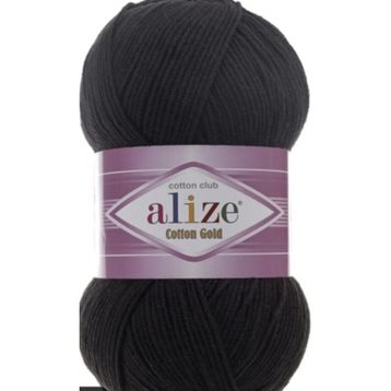 Alize 60 Siyah Cotton Gold Amigurumi Örgü İpi