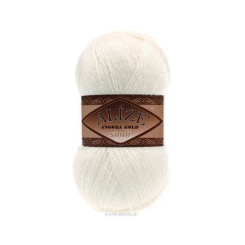 Alize 62 Açık Krem 5'li Angora Gold Simli El Örgü İpi