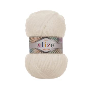 Alize 62 açık Krem 5'li Soft Plus El Örgü İpi