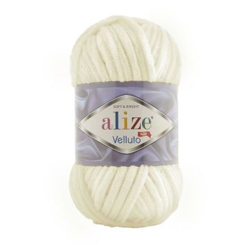 Alize 62 açık Krem 5'li Velluto El Örgü İpi