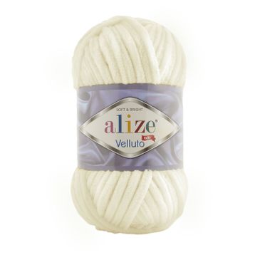 Alize 62 açık Krem 5'li Velluto El Örgü İpi