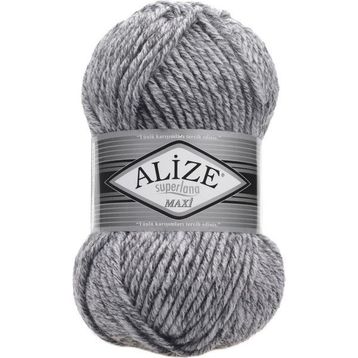Alize 801 jaspe Gri 5'li Süperlana Maxi El Örgü İpi