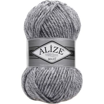 Alize 801 jaspe Gri 5'li Süperlana Maxi El Örgü İpi