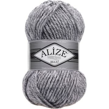 Alize 801 jaspe Gri 5'li Süperlana Maxi El Örgü İpi