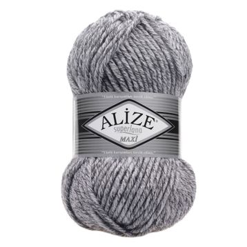 Alize 801 Jaspe Gri Dişi Superlana Maxi El Örgü İpi