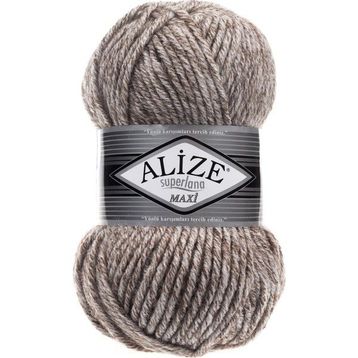 Alize 803 Jaspe Sütlü Kahve Superlana Maxi Örgü İpi