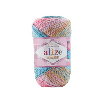 Alize Cotton Gold 2970 Mavi Pembe Örgü İpi