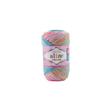 Alize Cotton Gold 2970 Mavi Pembe Örgü İpi