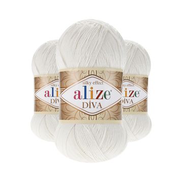 Alize Diva 450 100 gr İnci El Örgü İpi