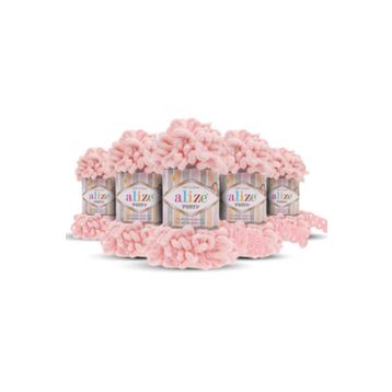 Alize Puffy 340 Pudra Pembe 5 Adet El Örgü İpi