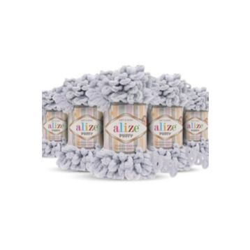 Alize Puffy 416 5 Adet Gri 100 gr Örgü İpi