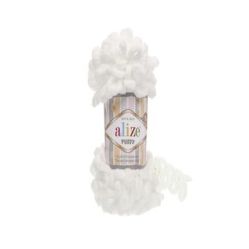 Alize Puffy 55 5 Adet Beyaz El Örgü İpi
