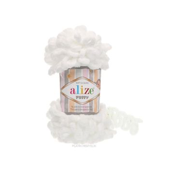 Alize Puffy 55 5 Adet Beyaz El Örgü İpi
