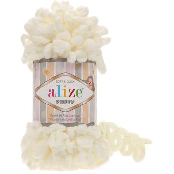 Alize Puffy 62 Açık Krem 100 gr Örgü İplik