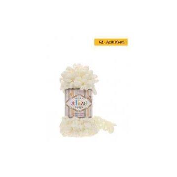 Alize Puffy 62 Açık Krem 100 gr Örgü İplik