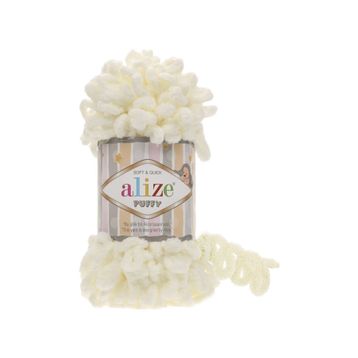 Alize Puffy 62 Açık Krem 100 gr Örgü İplik