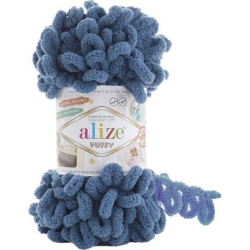 Alize Puffy El Örgü Ipliği Tekli - 637 Havacı - 100 Gr. 9 Mt. Parmak Örgü Ipi
