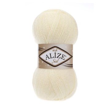 Alize Şal Simli 01 100 gr Örgü İplik