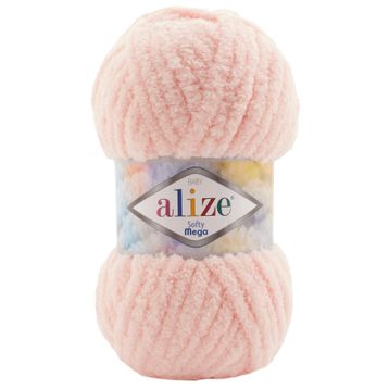 Alize Softy Mega 340 Pudra Pembe 100 gr El Örgü İpi