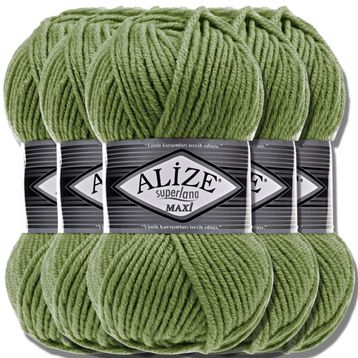 Alize Süperlana Maxi 620 Zeytin Yünlü İplik
