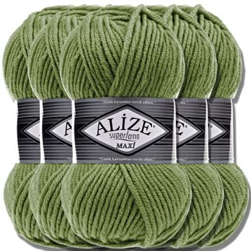 Alize Süperlana Maxi 620 Zeytin Yünlü İplik