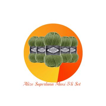 Alize Süperlana Maxi 620 Zeytin Yünlü İplik