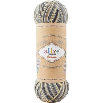 Alize Superwash Artisan 9005 Renkli Örgü İpi