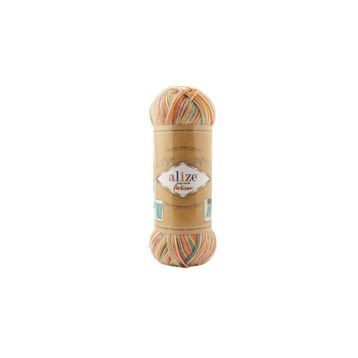 Alize Superwash Artisan 9012 Renkli Örgü İpi