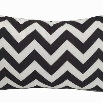 Alkan Homes 43 x 43 cm Beyaz Kırlent Dünyası Dikdörtgen Zigzag Desen Dijital Baskılı Kırlent Kılıfı