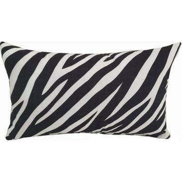 Alkan Homes 43 x 43 cm - Renkli Kırlent Dünyası Dikdörtgen Zebra Desen Dijital Baskılı Kırlent Kılıfı
