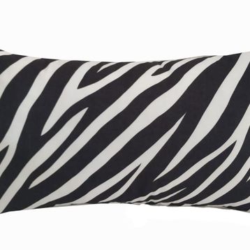 Alkan Homes 43 x 43 cm - Renkli Kırlent Dünyası Dikdörtgen Zebra Desen Dijital Baskılı Kırlent Kılıfı