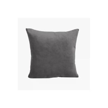 Alkan Homes Çift Taraflı 43X43 cm Antrasit Rengi Kadife Dokulu Yastık Kırlent Kılıfı