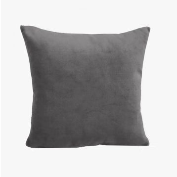 Alkan Homes Çift Taraflı 43X43 cm Antrasit Rengi Kadife Dokulu Yastık Kırlent Kılıfı